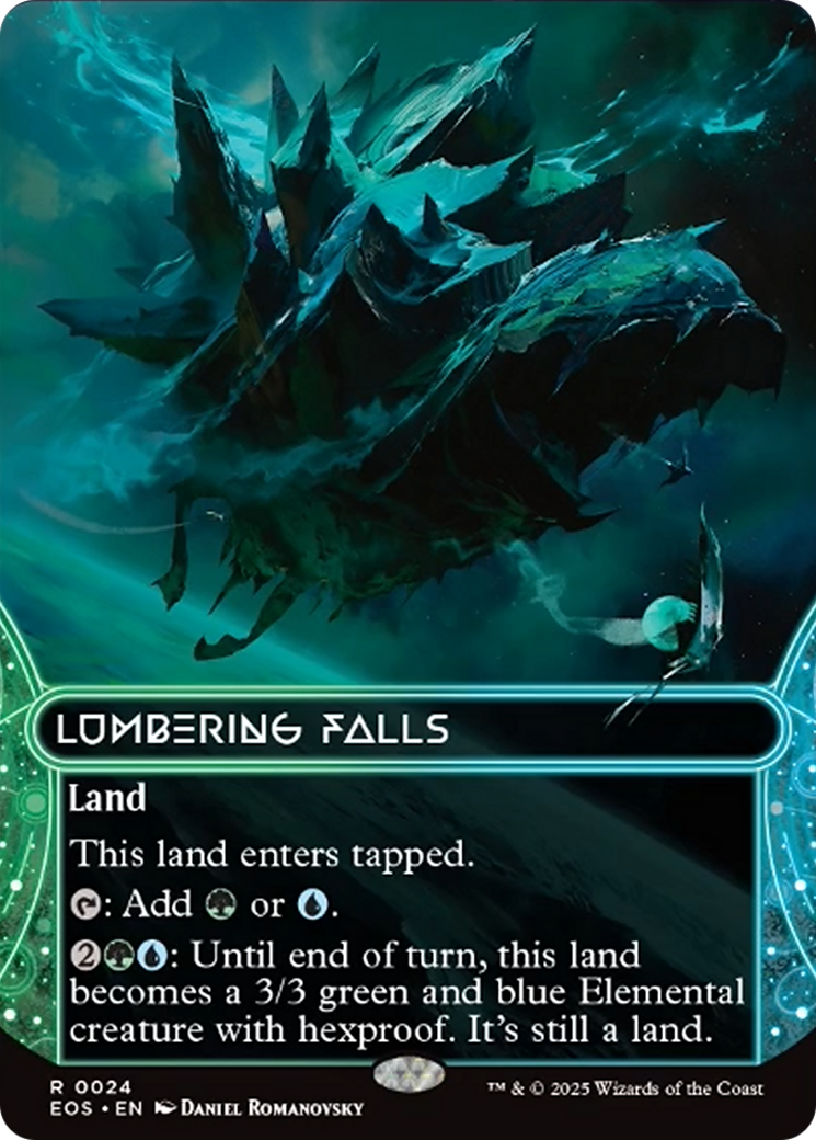 Lumbering Falls (0024) (Borderless) [Edge of Eternities: Stellar Sights] | Good Games Modbury
