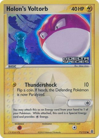 Holon's Voltorb (71/113) (Stamped) [EX: Delta Species] | Good Games Modbury
