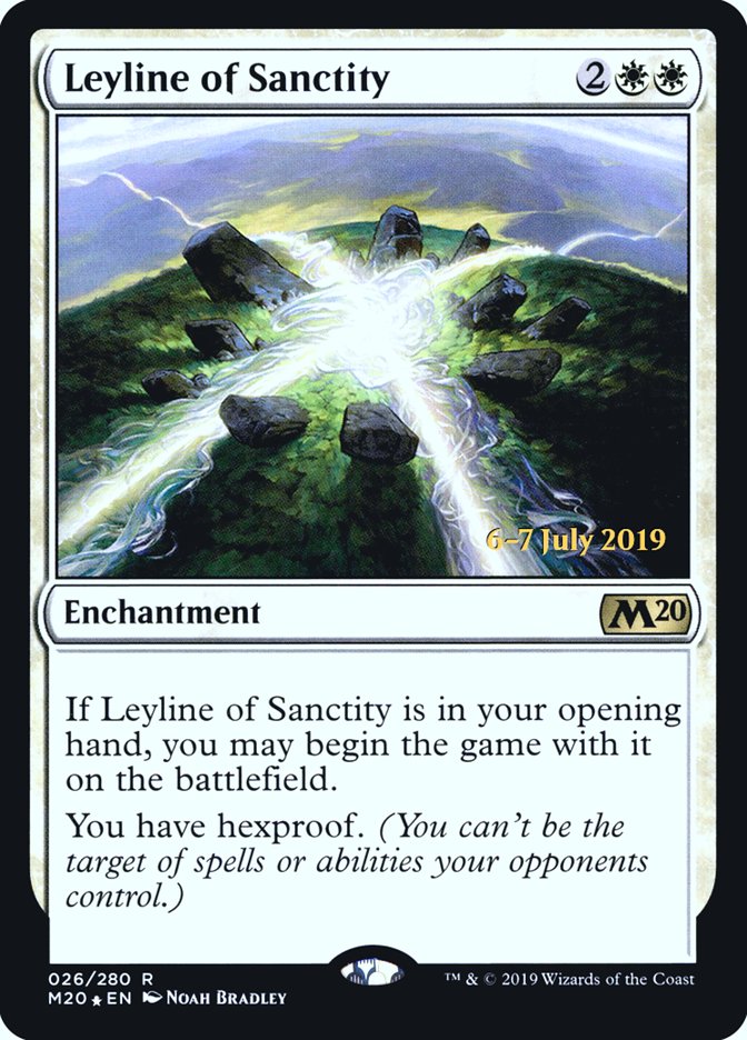 Leyline of Sanctity [Core Set 2020 Prerelease Promos] | Good Games Modbury