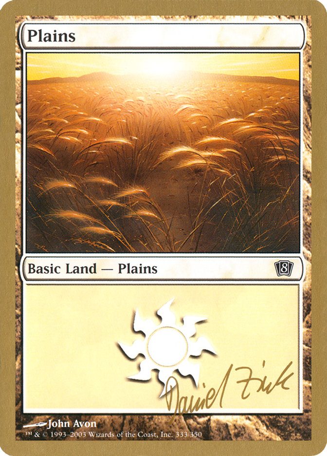 Plains (dz333) (Daniel Zink) [World Championship Decks 2003] | Good Games Modbury