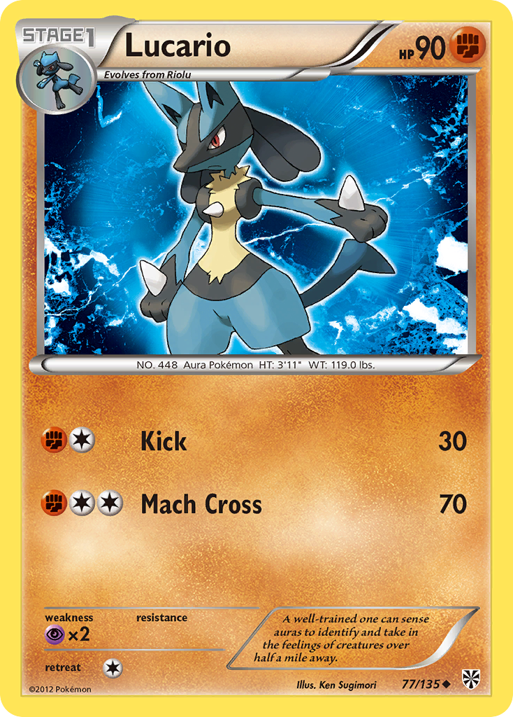 Lucario (77/135) [Black & White: Plasma Storm] | Good Games Modbury