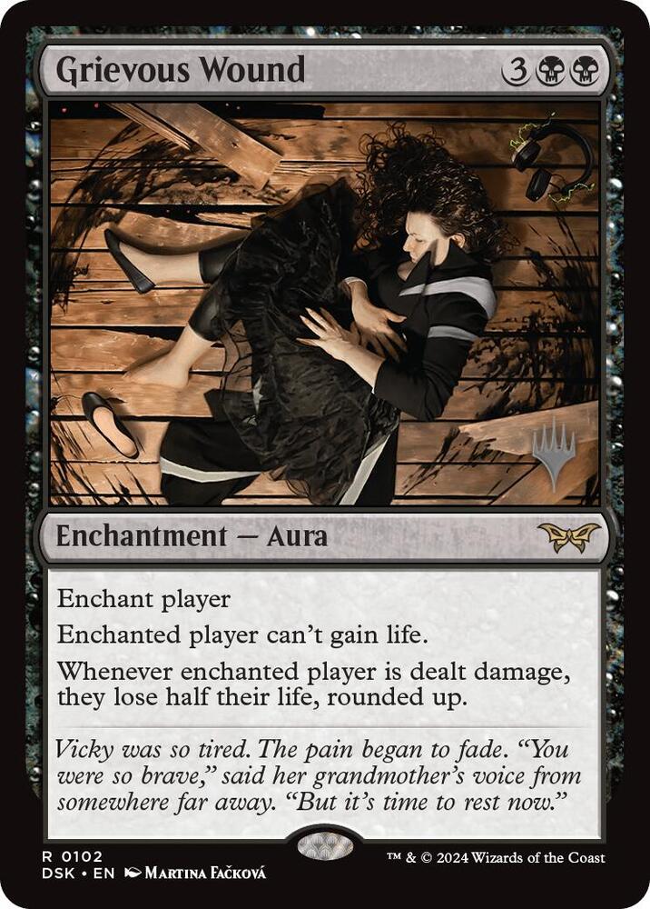 Grievous Wound 102 (Promo Pack: Duskmourn: House of Horror)  - Foil | Good Games Modbury