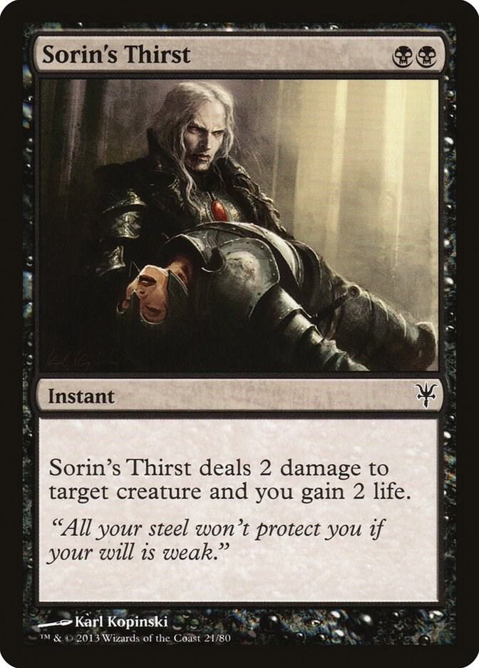 Sorin's Thirst 21/80 (Duel Decks: Sorin vs. Tibalt)  | Good Games Modbury