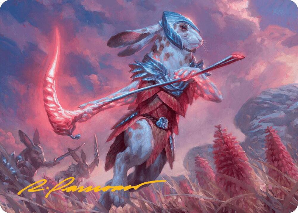 Baylen the Haymaker Art Card Gold Stamped Signature 25 (Art Series: Bloomburrow)  | Good Games Modbury