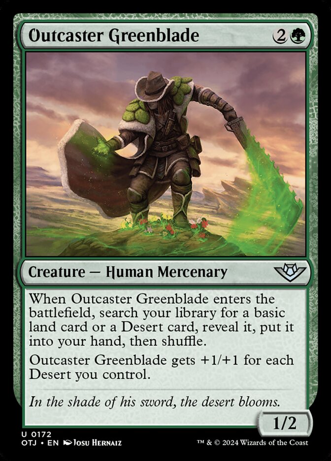 Outcaster Greenblade 172 (Outlaws of Thunder Junction)  | Good Games Modbury