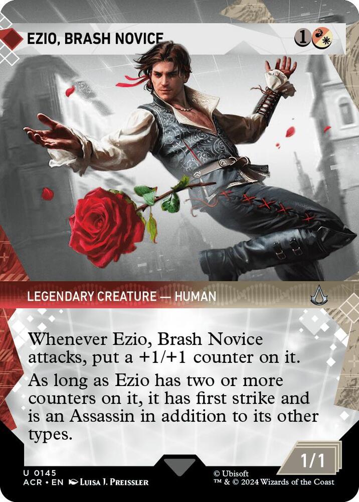 Ezio, Brash Novice 145/110 (Universes Beyond: Assassin's Creed)  - Showcase Foil | Good Games Modbury