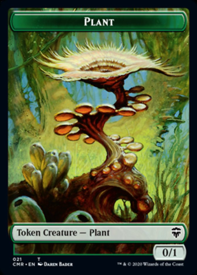 Illusion // Plant Double-Sided Token [Commander Legends Tokens] | Good Games Modbury