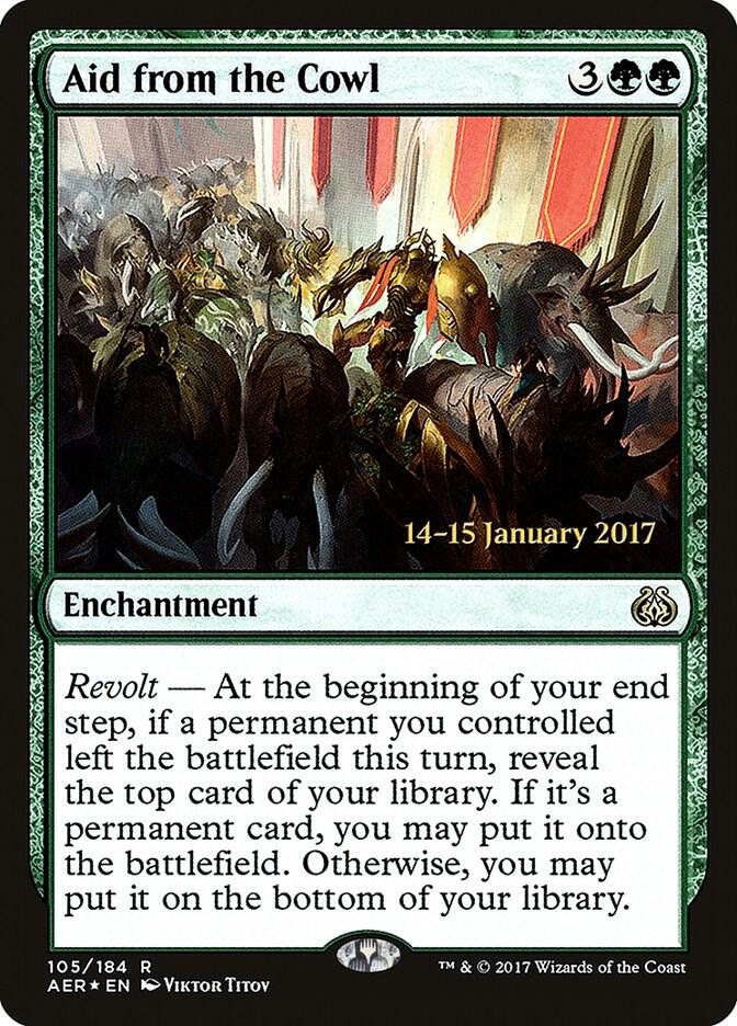 Aid from the Cowl 105 (Prerelease Cards)  - PreRelease Foil | Good Games Modbury