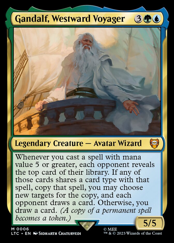Gandalf, Westward Voyager 6 (Commander: The Lord of the Rings: Tales of Middle-earth)  - Foil | Good Games Modbury