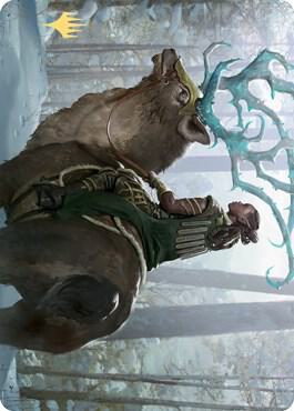 Boreal Outrider Art Card Gold Stamped Signature 42 (Art Series: Kaldheim)  | Good Games Modbury