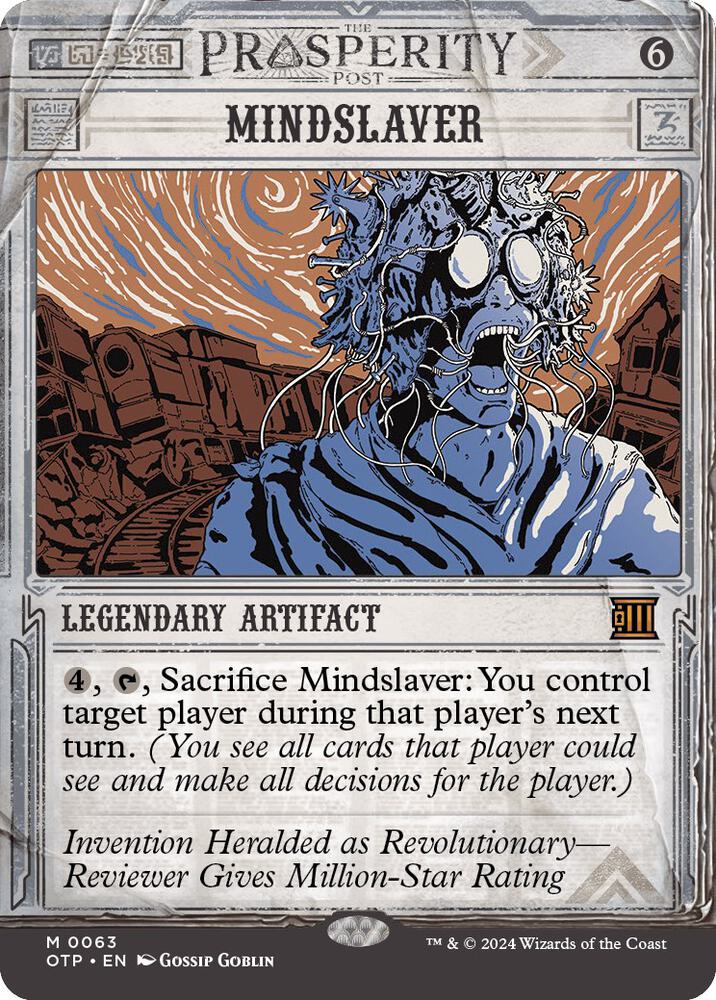 Mindslaver 63 (Outlaws of Thunder Junction: Breaking News)  - Showcase Foil | Good Games Modbury