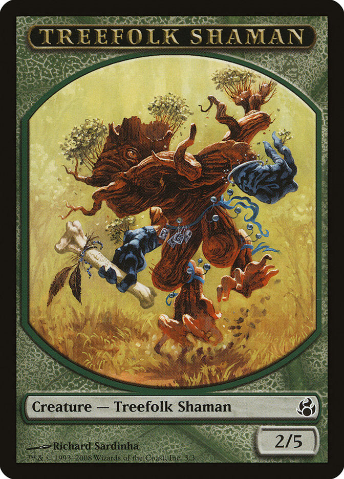 Treefolk Shaman Token [Morningtide Tokens] | Good Games Modbury