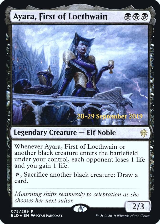 Ayara, First of Locthwain 75 (Prerelease Cards)  - PreRelease Foil | Good Games Modbury