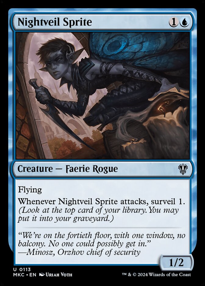 Nightveil Sprite 113/311 (Commander: Murders at Karlov Manor)  | Good Games Modbury