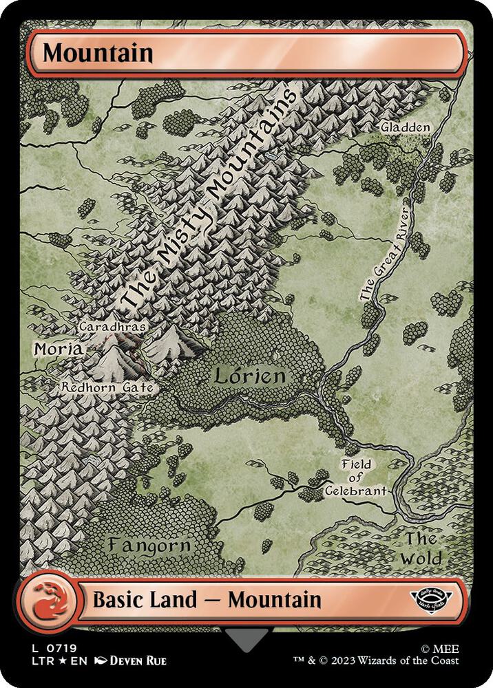 Mountain 719/281 (Universes Beyond: The Lord of the Rings: Tales of Middle-earth)  - Full Art Surge Foil | Good Games Modbury