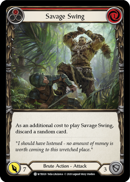 Savage Swing (Red) [U-WTR020] (Welcome to Rathe Unlimited)  Unlimited Normal | Good Games Modbury