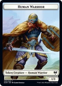 Human Warrior // Shapeshifter Double-Sided Token [Kaldheim Tokens] | Good Games Modbury