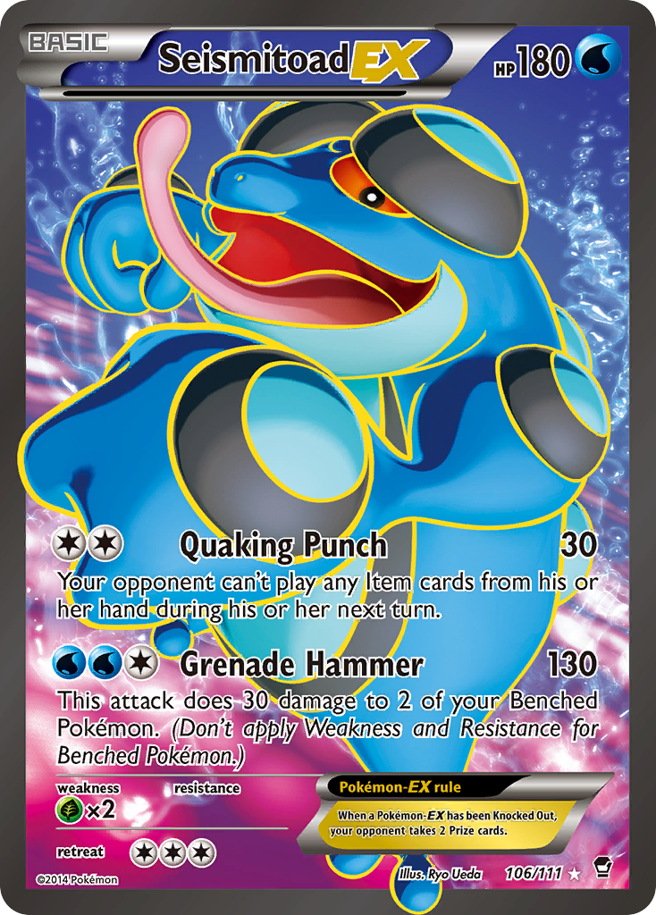 Seismitoad EX (106/111) [XY: Furious Fists] | Good Games Modbury