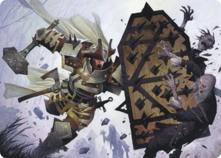 Estwald Shieldbasher Art Card [Innistrad: Crimson Vow Art Series] | Good Games Modbury