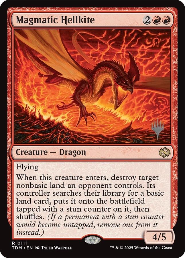 Magmatic Hellkite 111 (Promo Pack: Tarkir: Dragonstorm)  | Good Games Modbury