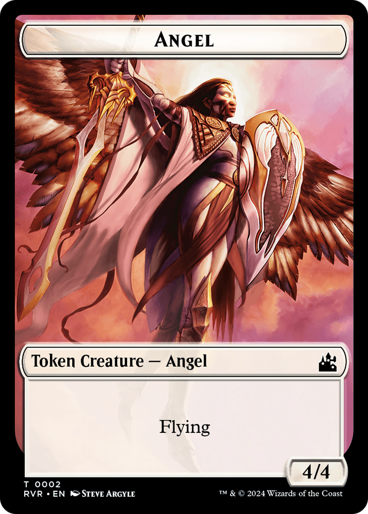 Angel Token (0002) [Ravnica Remastered Tokens] | Good Games Modbury