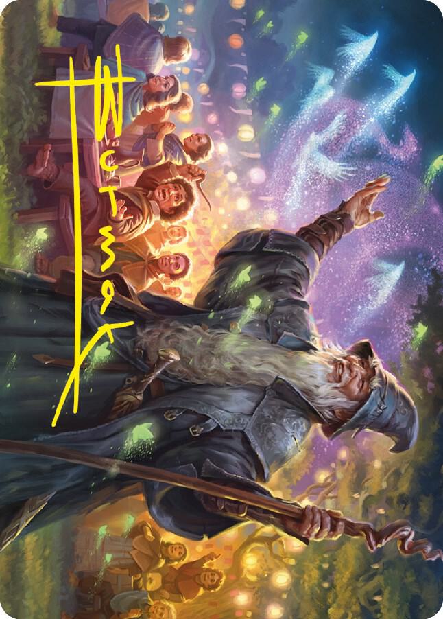 Gandalf Friend of the Shire Art Card Gold Stamped Signature 5 (Art Series: Universes Beyond: The Lord of the Rings: Tales of Middle-earth)  | Good Games Modbury
