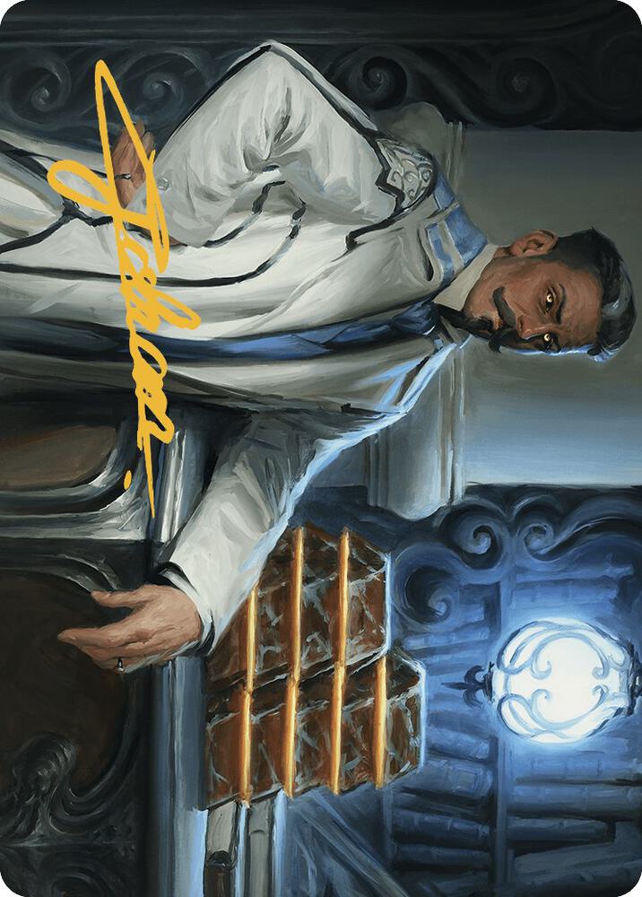 Baron Bertram Graywater Art Card Gold Stamped Signature 19 (Art Series: Outlaws of Thunder Junction)  | Good Games Modbury
