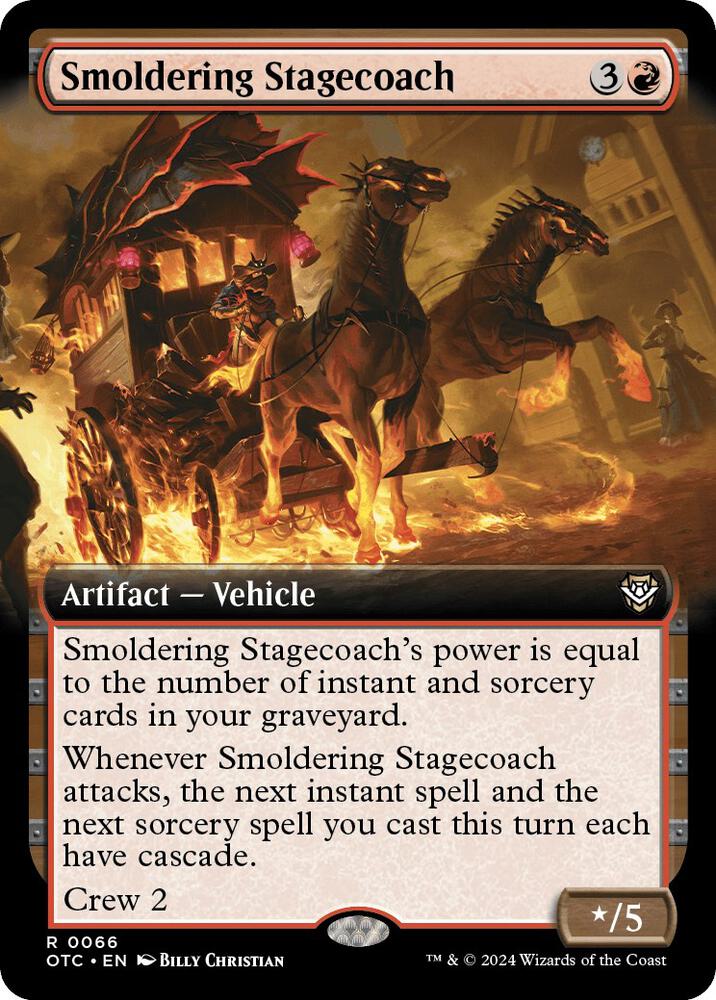 Smoldering Stagecoach 66/342 (Commander: Outlaws of Thunder Junction)  - Extended Art | Good Games Modbury