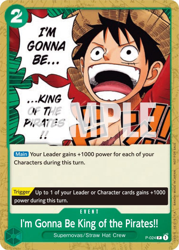 I'm Gonna Be King of the Pirates!! [One Piece Promotion Cards] | Good Games Modbury