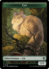 Elemental // Cat Double-Sided Token [Bloomburrow Commander Tokens] | Good Games Modbury