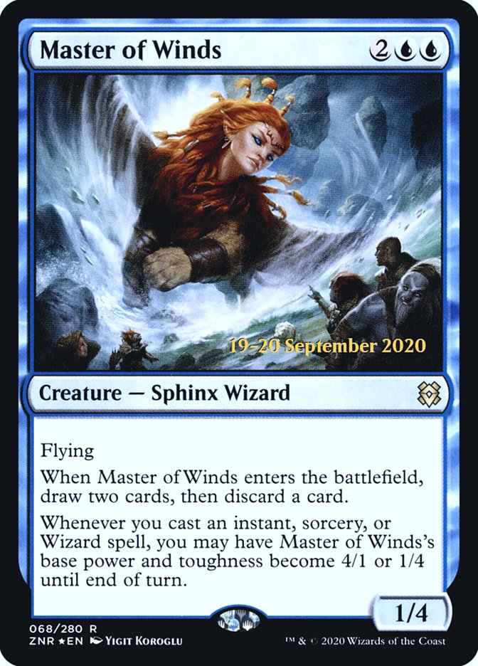 Master of Winds [Zendikar Rising Prerelease Promos] | Good Games Modbury