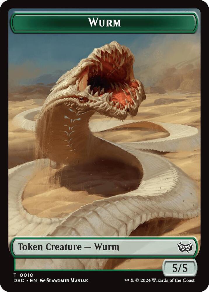 Wurm 0018 Fractal Double Sided Token 18 // 20 (Commander: Duskmourn: House of Horror)  | Good Games Modbury