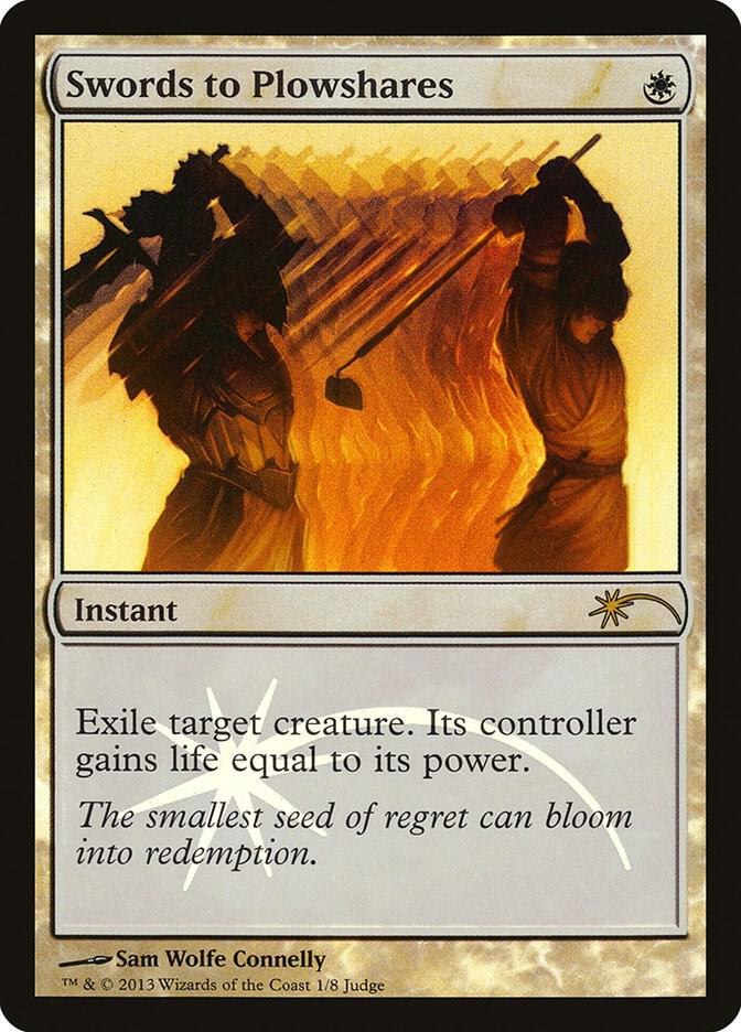 Swords to Plowshares 1/8 (Judge Promos)  - Foil | Good Games Modbury