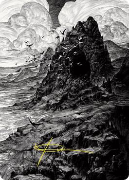 Mountain Art Card Gold Stamped Signature 80 (Art Series: Innistrad: Crimson Vow)  | Good Games Modbury