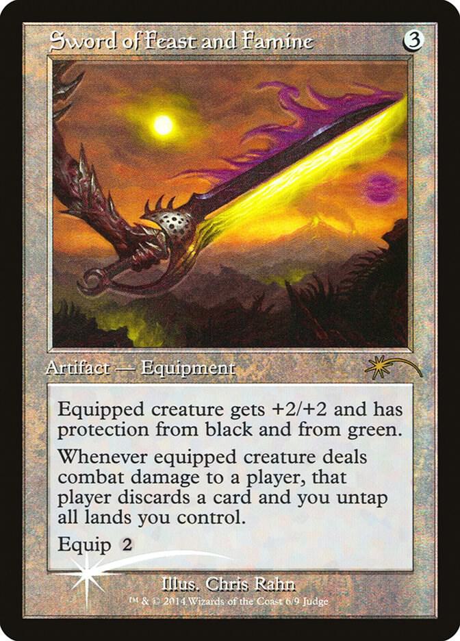 Sword of Feast and Famine 6/9 (Judge Promos)  - Retro Foil | Good Games Modbury