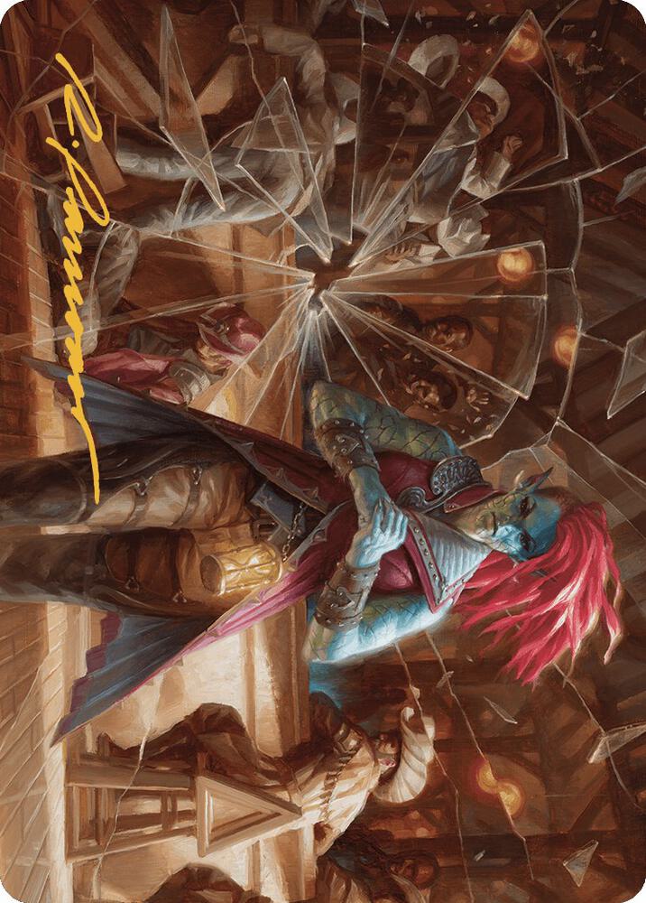 Obeka Splitter of Seconds Art Card Gold Stamped Signature 28 (Art Series: Outlaws of Thunder Junction)  | Good Games Modbury