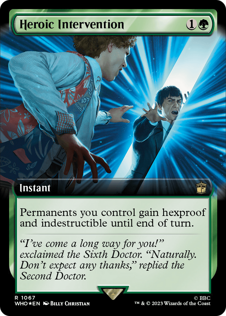 Heroic Intervention (Extended Art) (Surge Foil) [Doctor Who] | Good Games Modbury
