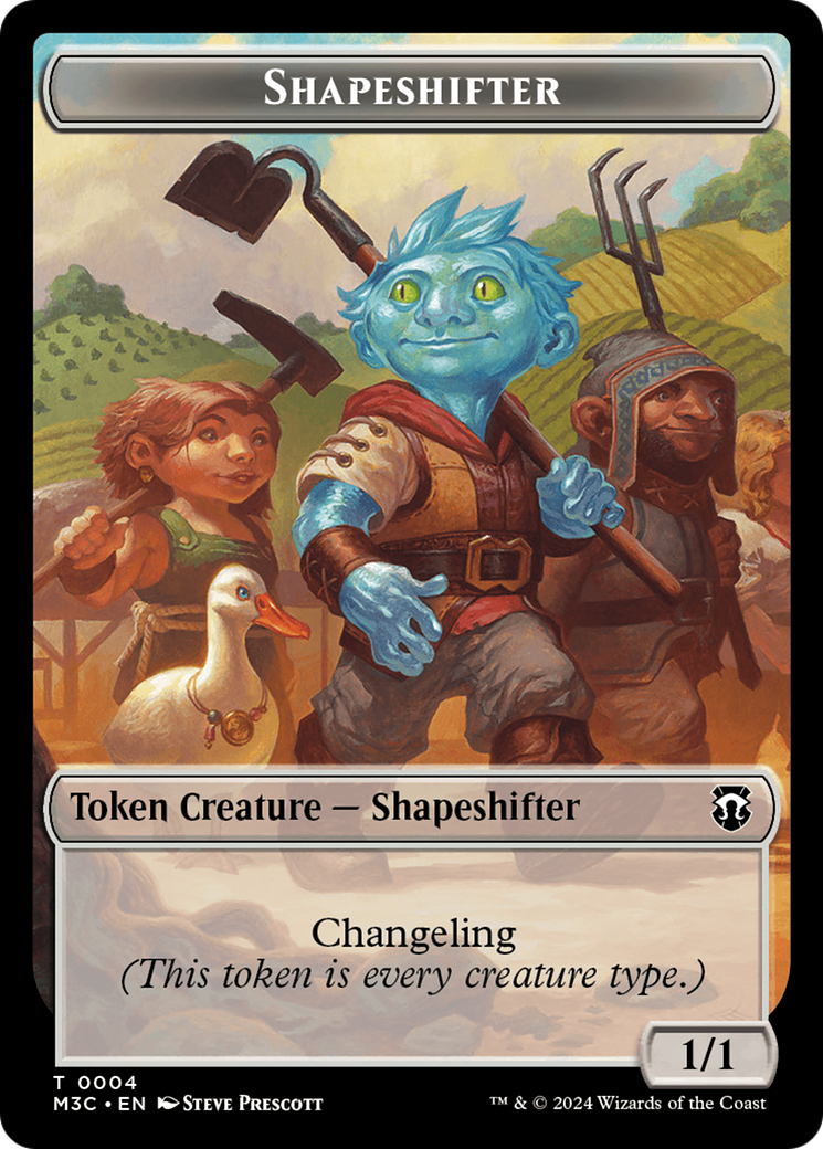 Shapeshifter (0004) // Copy Double-Sided Token [Modern Horizons 3 Commander Tokens] | Good Games Modbury