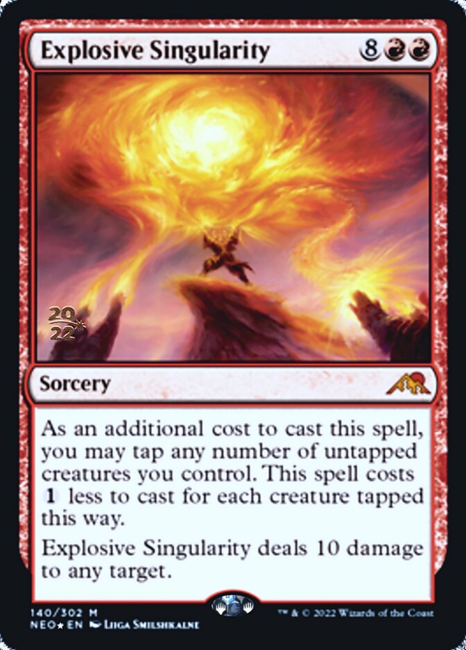 Explosive Singularity [Kamigawa: Neon Dynasty Prerelease Promos] | Good Games Modbury