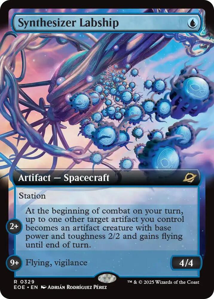 Synthesizer Labship 329/276 (Edge of Eternities)  - Extended Art Foil | Good Games Modbury