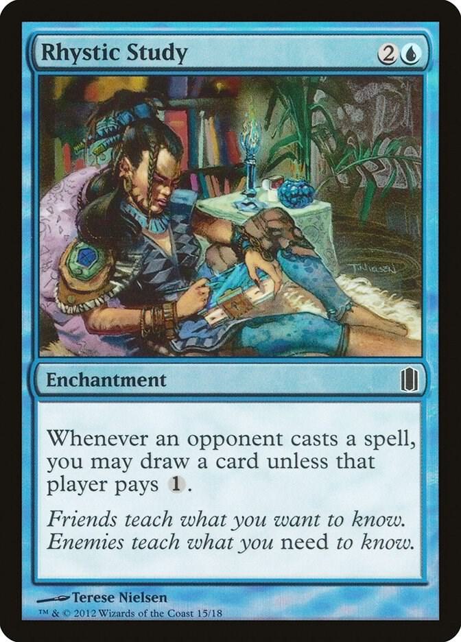Rhystic Study 15/18 (Commander's Arsenal)  - Foil | Good Games Modbury