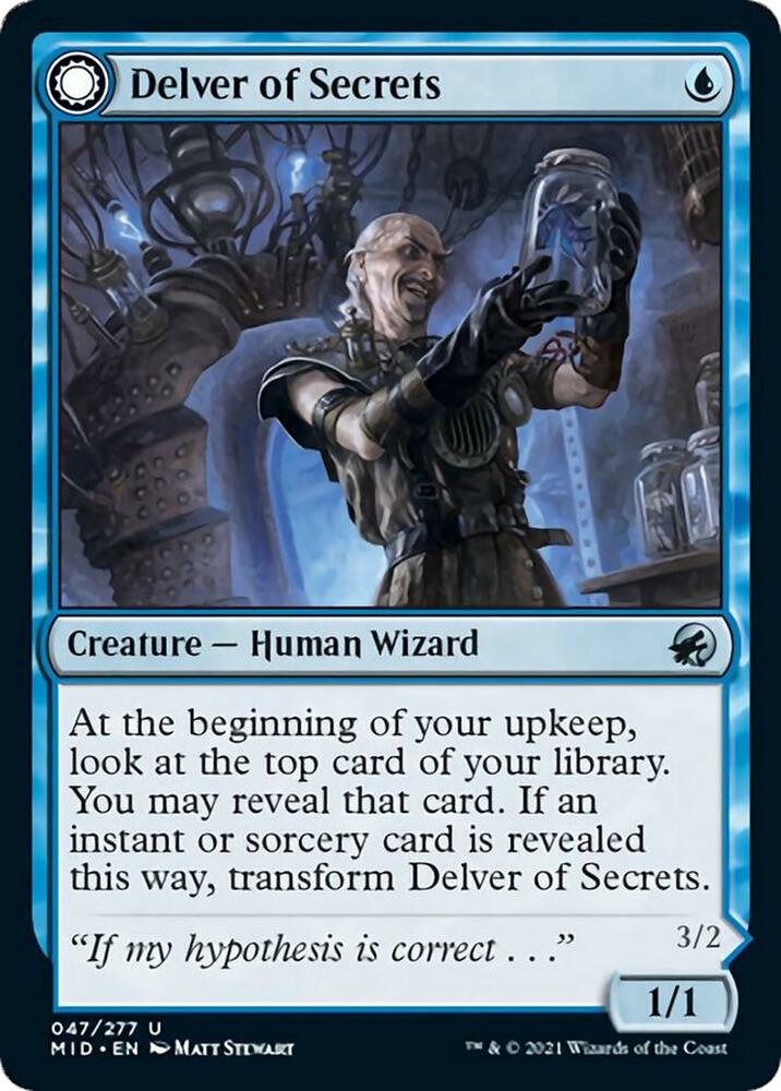 Delver of Secrets 47/277 (Innistrad: Midnight Hunt)  | Good Games Modbury