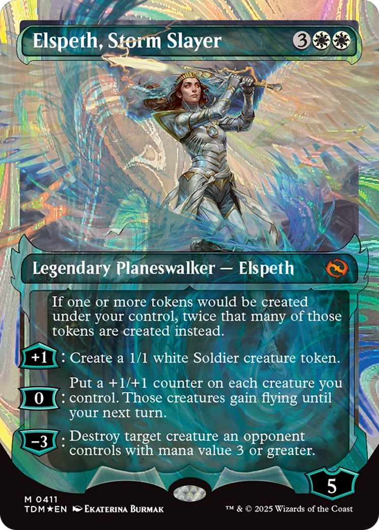 Elspeth, Storm Slayer (Showcase) (Halo Foil) [Tarkir: Dragonstorm] | Good Games Modbury