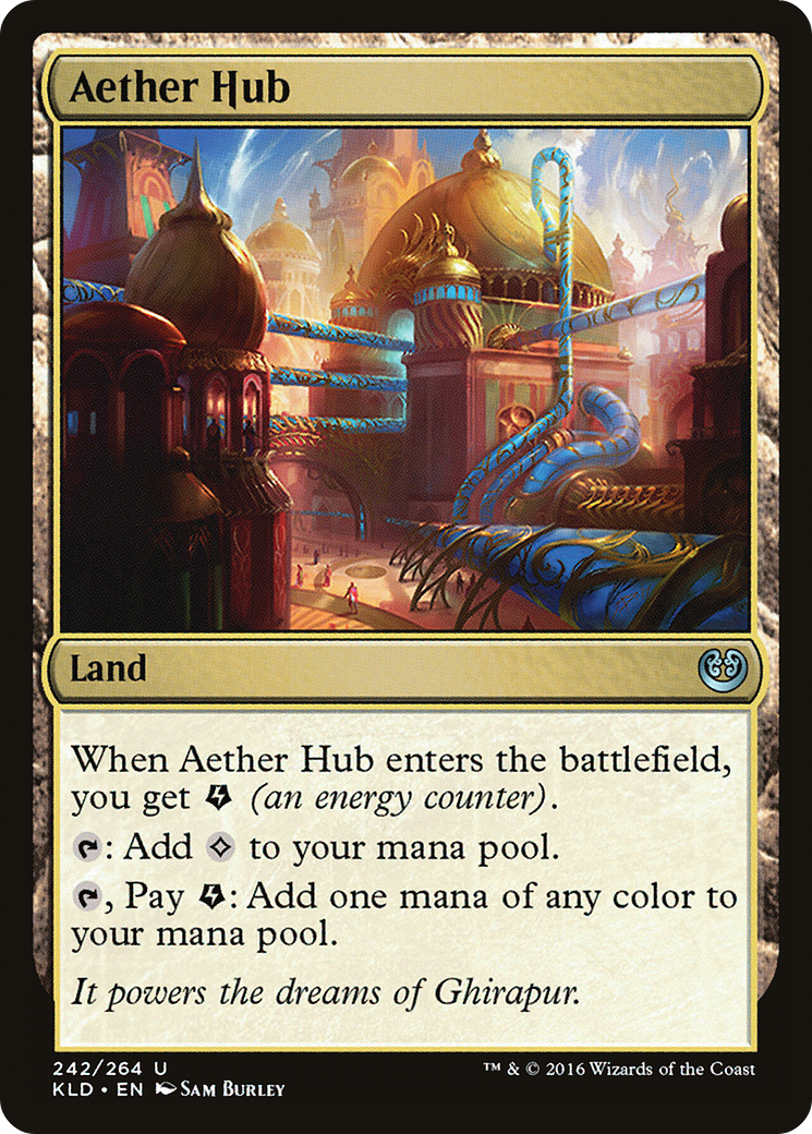 Aether Hub (Ripple Foil) [Modern Horizons 3 Commander] | Good Games Modbury