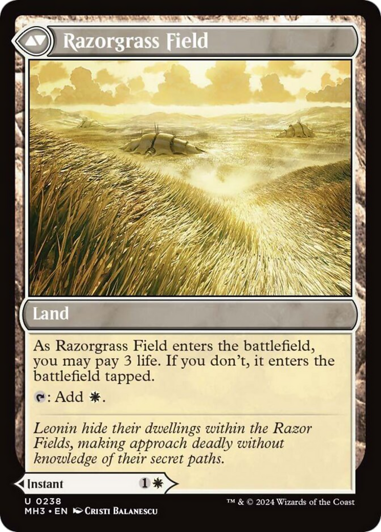 Razorgrass Ambush // Razorgrass Field [Modern Horizons 3] | Good Games Modbury