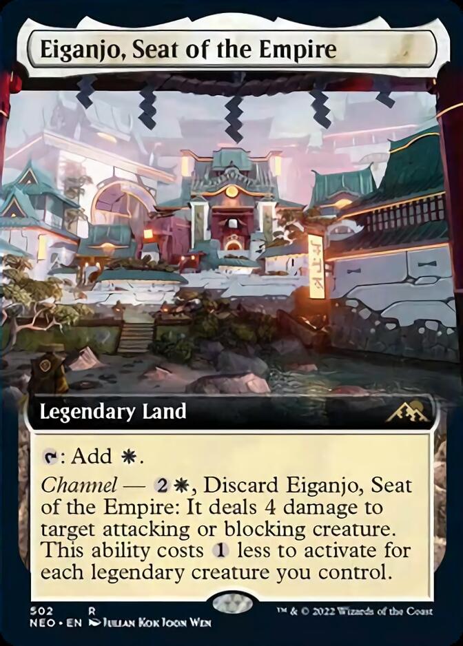 Eiganjo, Seat of the Empire (Extended Art) [Kamigawa: Neon Dynasty] | Good Games Modbury