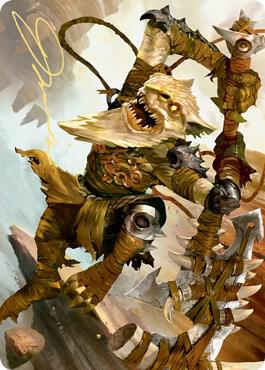 Teeterpeak Ambusher Art Card Gold Stamped Signature 67 (Art Series: Zendikar Rising)  | Good Games Modbury