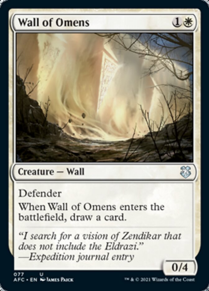 Wall of Omens [Dungeons & Dragons: Adventures in the Forgotten Realms Commander] | Good Games Modbury