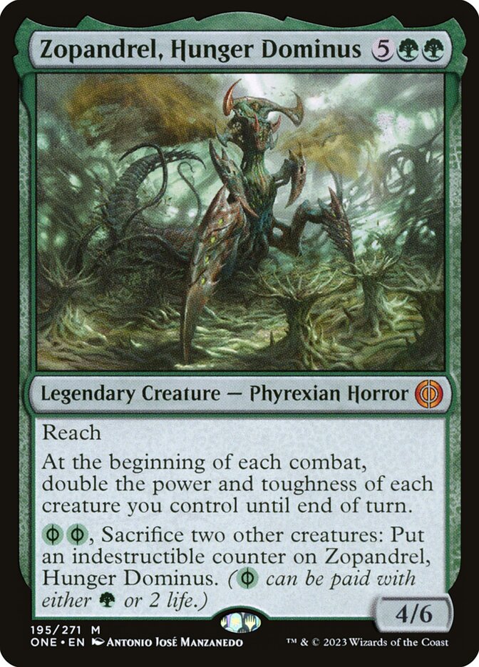 Zopandrel, Hunger Dominus 195 (Phyrexia: All Will Be One)  - Foil | Good Games Modbury