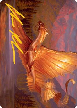 Adult Gold Dragon Art Card Gold Stamped Signature 58 (Art Series: Adventures in the Forgotten Realms)  | Good Games Modbury